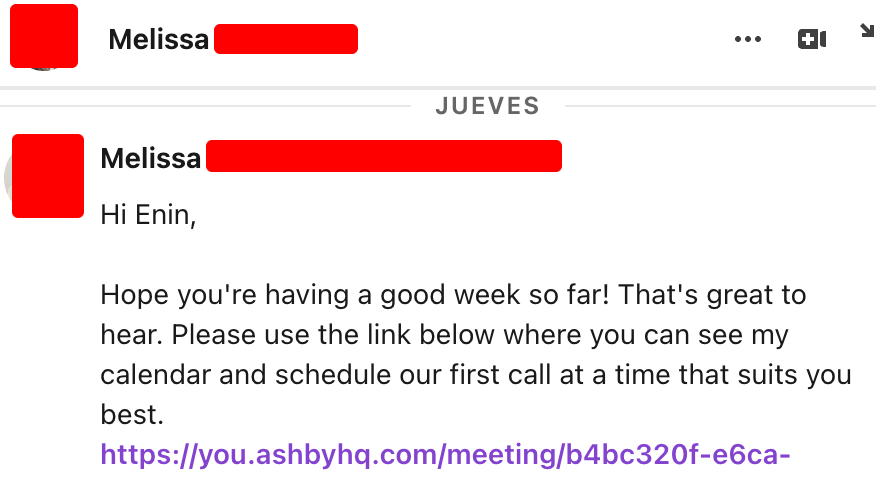Melissa_message